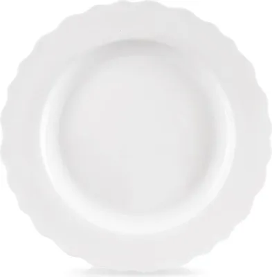 Image de Orion Assiette plate Assiette plate en porcelaine blanche MONA 24,5 cm