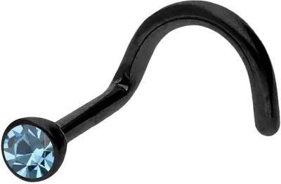 Produktbild von PIERCINGLINE Chirurgenstahl Nasenstecker Spirale KRISTALL