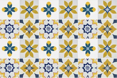 Produktbild von Fliesenaufkleber 20 x 20 cm – 24 Stück – Selbstklebend – Wasserfest – Pflegeleicht – Hitzebeständig – Für Küche & Bad – Florale Pastellmotive