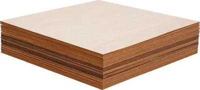 Image de Panneaux de contreplaqué en tilleul - Bois non traité - Carrés 40 x 40 cm - Épaisseur 3 mm - Pour gravure/laser/bricolage - Pin