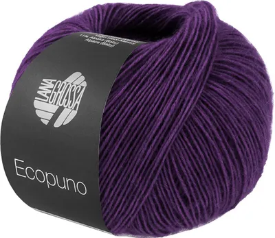 Immagine prodotto di Lana Grossa ECOPUNO 50 g filato di cotone super morbido per tutte le stagioni 80 colori 215 m colore 217 - viola intenso