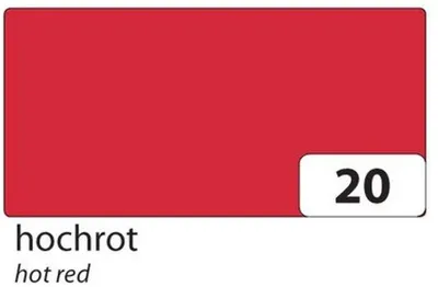 Produktbild von Folia Tonkarton 220g/m², 50x70cm, 25 Bogen, hochrot