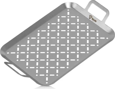 Image de BBQ-Toro Barbecue en acier inoxydable | 44 x 26 x 4,5 cm | Lèchefrite, bac à légumes, égouttoir