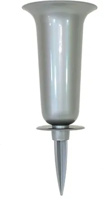 Produktbild von Friedhofsvase PH 35cm grau