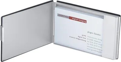 Obrázok produktu pre Krabička na vizitky WEDO Good Deal, hliník/PVC (čierna)
