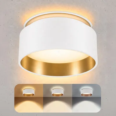 Produktbild von SSC-LUXon LED Einbau Deckenlampe Sudara mit indirekter Beleuchtung inkl. LED 4W LumiFLEX Lichtfarbe warm / neutral / kalt 230 Volt - Einbau Design Spot Gold weiß