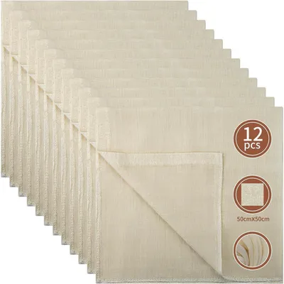 Produktbild von Passiertuch Käsetuch 12 Stück Reine Baumwolle Wiederverwendbar 50x50cm