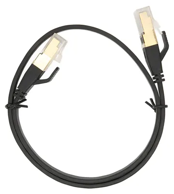 Image de Câble Ethernet Cat 8, 40 Gbps, 2 000 MHz, connecteur RJ45 mâle, 0,5 m / 19,7 pouces, pour PS5 et routeur