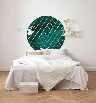 Produktbild von Komar Vlies Fototapete rund und selbstklebend "Jade" - Größe: 125 x 125 cm (Breite x Höhe) - 1 Stück