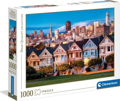 Produktbild von Clementoni Puzzle 1000el Gemalte Häuser von amerikanischen Frauen 39605