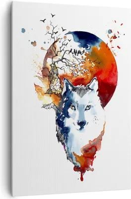 Produktbild von Bild auf Leinwand - Leinwandbild - Einteilig - Tierwelt Pelz Abbildung Mond - 70x100cm - Wand Bild - Wanddeko - Wandbilder - Leinwanddruck - Wanddekoration - Leinwand bilder - Wandbild - PA70x100-3133
