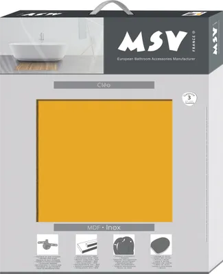 The image shows the packaging of a toilet seat.