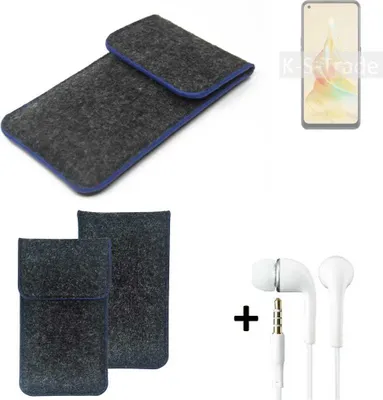 Produktbild von K-S-Trade Handy Schutz Hülle kompatibel mit Oppo Reno8 T 4G Schutzhülle Handyhülle Filztasche Pouch Tasche Case Sleeve Filzhülle dunkelgrau,