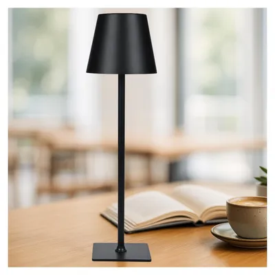Produktbild von Kabellose LED-Tischlampe - Wiederaufladbare Lampe mit Touch-Steuerung – Schwarz