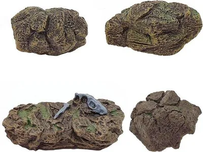Produktbild von Kleine künstliche Felsen Dekoration für Märchengärten 4-teilig Mehrfarbig Kunststoff