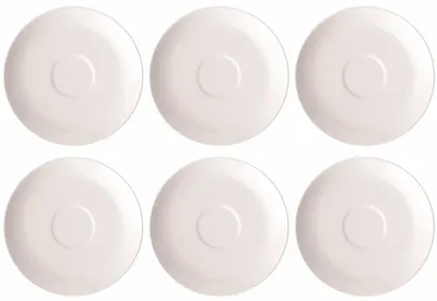 Imagen del producto de Villeroy & Boch, juego de 6 platillos para el desayuno de la colección Rose Garden, color blanco, porcelana premium, referencia 1042871251