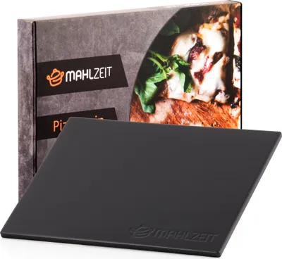 Obrázok produktu pre Mahlzeit štvorcový kameň na pizzu 38 x 30 cm, kamenná doska na pizzu a iné, kordieritový kameň, kameň na pečenie