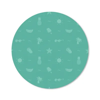 Produktbild von MuchoWow® Mauspad Mousepad Sommer - Muster - Grün 30x30 cm - Mousepads - Maus Mat - Pad - Mausunterlage - Tischunterlage - Schreibtischmatten