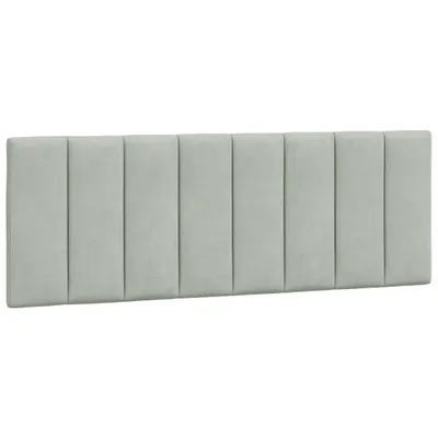Produktbild von Kopfteil-Kissen "Hanko" Hellgrau 140 cm Samt