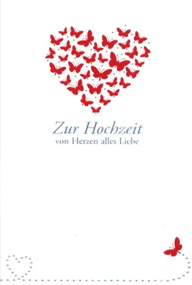 Produktbild von Hochzeit - Glückwunschkarte im Format 11,5 x 17 cm mit Briefumschlag