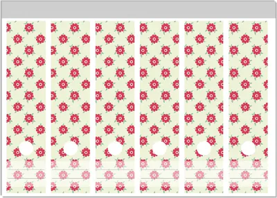Produktbild von Wallario Ordnerrücken Sticker, selbstklebend für breite Ordner, 6 Stück, Motiv Muster mit Blüten und Blättern