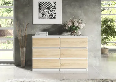 Produktbild von Funktionale Kommode 120 cm mit 6 Schubladen und viel Stauraum