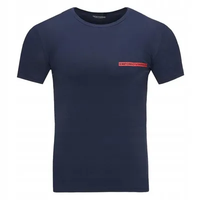 Produktbild von Emporio Armani Herren Lounge Brand Crew T-Shirt, Blau L