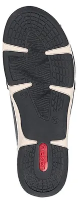 Produktbild von Rieker Damen Slipper elastischer Einstieg Profilsohle Zugschlaufen 55952, Größe:38 EU, Farbe:Schwarz