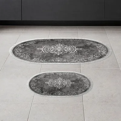 Immagine prodotto di Mijolnir, 410616 - O - Grey, Tappetini da bagno, Grigio, Poliestere, 60 x 100 cm