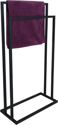 Produktbild von HMP Handtuchhalter Handtuchhalter gold massiv exklusives Metall 100 % 2 Stangen freistehend