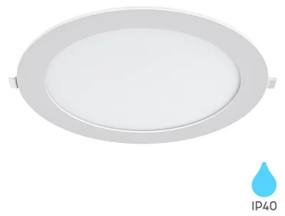 Immagine prodotto di Faretto da incasso a pannello LED Braytron 24 W, ultrapiatto 25,5 mm, rotondo, bianco freddo 6500 K, 2400 lm, Ø 275 mm, bianco, IP40