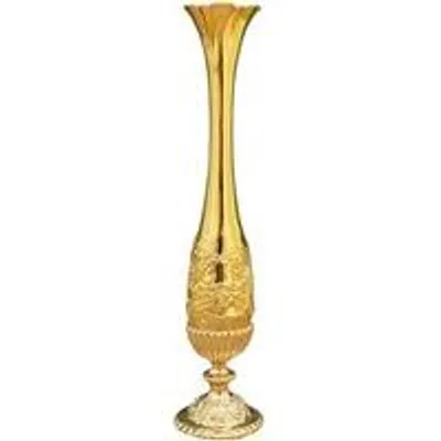 Productafbeelding van Metalen Vaas - Bloemenvaas Decoratie - Woonkamer Aankleden - Europees Vintage Stijl - 1 Stuk - Brons