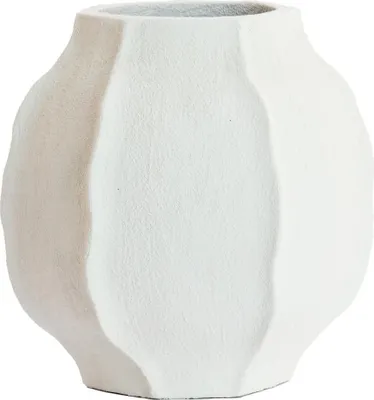 Immagine prodotto di Vaso SAPHIRA di pietra in bianco opaco - Ø35x35 cm