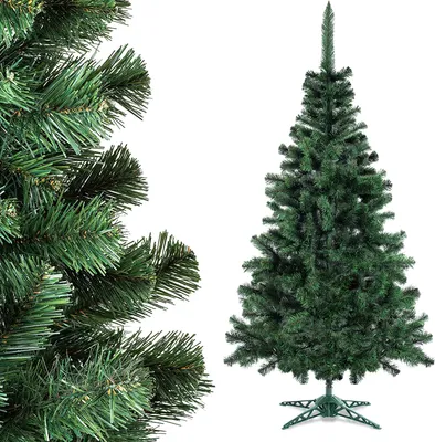 Image de KADAX Sapin de Noël, sapin alpin, sapin de Noël artificiel en plastique PVC (elfe de Noël 180cm v2)