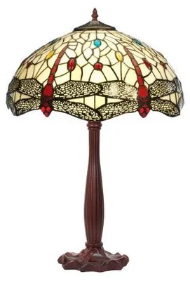Obrázek produktu pro Vitrážová lampa VÁŽKA JANTAR 64*Ø40