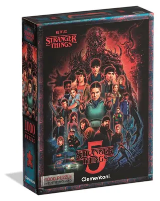 Produktbild von Puzzle 1000 Teile Erwachsene - Stranger Things - Maße 70 x 50 cm - Recyceltes Material - Clementoni-Qualität - Hergestellt in Italien - Legopuzzle