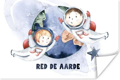 Produktbild von MuchoWow® Poster Sprichwörter - 'Rette die Erde' - Zitate - Jungen - Mädchen - Kinder - Kinder 90x60 cm - Schlafzimmer