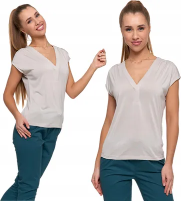 Produktbild von Moraj | Damen T-shirt - V-ausschnitt - Kurzarm - Größe M - Einfarbig