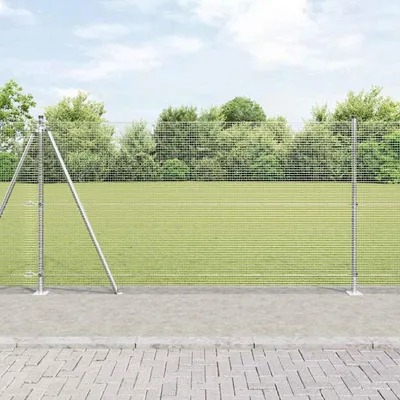 Obrázok produktu pre Maison Exclusive - Stĺp na plot. Strieborná 25 x 1,2 m (16 x 16 mm pletivo) Oceľ