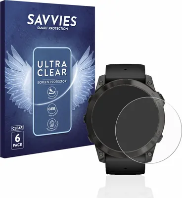Produktbild von 6x Für Garmin Epix Pro (Gen 2) (51 mm) Schutzfolie Savvies Displayschutz Display Schutz Folie Klar Transparent