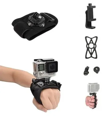 Zdjęcie produktu dla Uchwyt do kamery sportowej gopro na nadgarstek pasek ABS sport