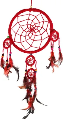 Produktbild von Traumfänger - Mobile - Deko - Durchmesser 18 cm rot