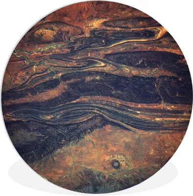 Produktbild von MuchoWow® - Wand-Kreis - Wohnzimmer - Bild - Runde - Wanddeko - Dibond - Kunstdrucke