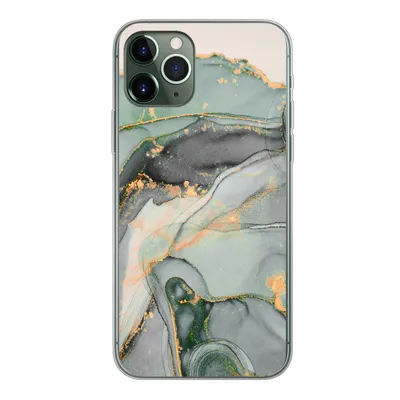 Produktbild von MuchoWow® Handyhülle Schutzhülle Hülle für iPhone 11 Pro Gold - Marmor - Grün - Luxus - Glitzer - Marmoroptik Silikon Softcase Handy Hülle - Handy
