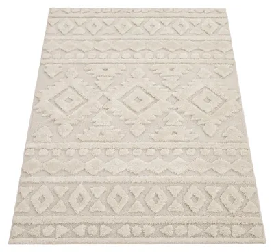 Produktbild von Hochflor Teppich Wohnzimmer Shaggy 3D Optik Ethno Boho Vintage Look Weich Grösse 120x160 cm