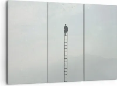 Produktbild von Bild auf Leinwand - Leinwandbild - 3 Teile - Leiter Himmel Symbol - 105x70cm - Wand Bild - Wanddeko - Wandbilder - Leinwanddruck - Bilder - Wanddekoration - Leinwand bilder - Wandbild - CE105x70-4463
