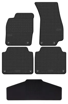 Zdjęcie produktu dla Dywaniki gumowe z tunelem do Audi A8 D5 2018- (sedan) – 5 szt., czarne, dopasowane – Wielganizator SolidTread