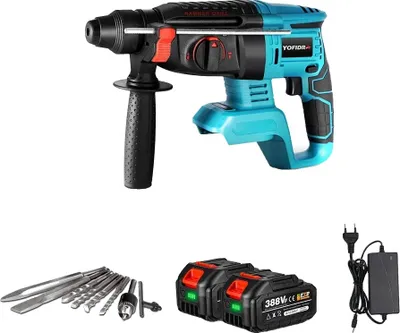 Produktbild von Bürstenloser Elektrohammerschrauber, 1680W Leistung, 26mm maximale Bohrdurchmesser, 2XBatterieoption 6