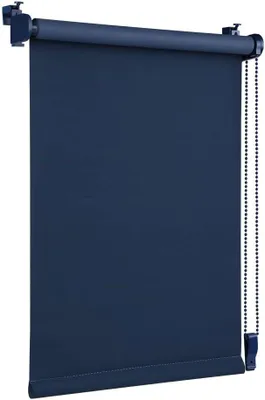 Productafbeelding van Verduisteringsrolgordijn, thermisch, zonder boren, marineblauw, 75x160 cm