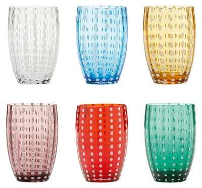 Zdjęcie produktu dla Zafferano Glas Perle Tumbler 6er Set